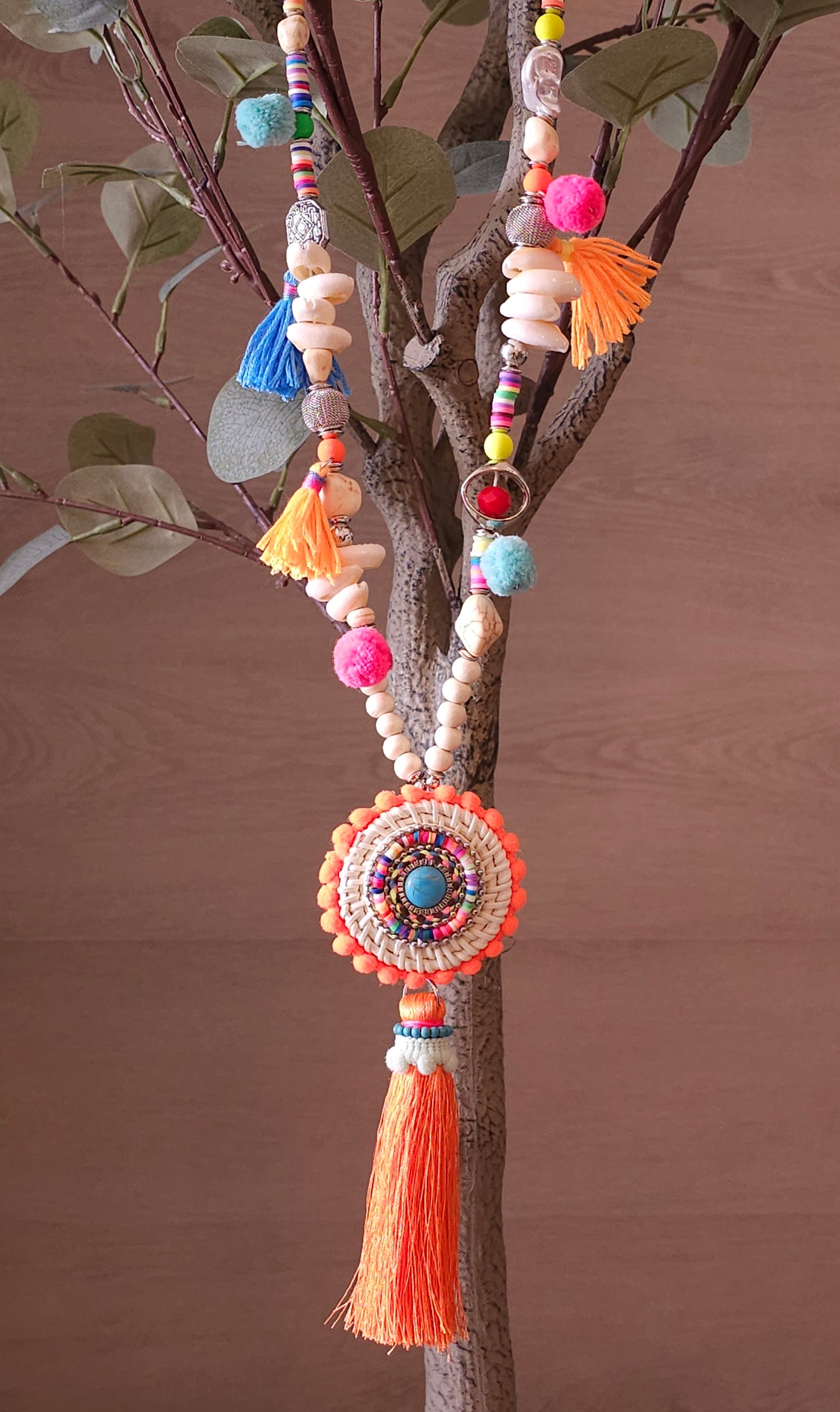 Boho Maxi Free Spirit Necklace with Tassels and Beads