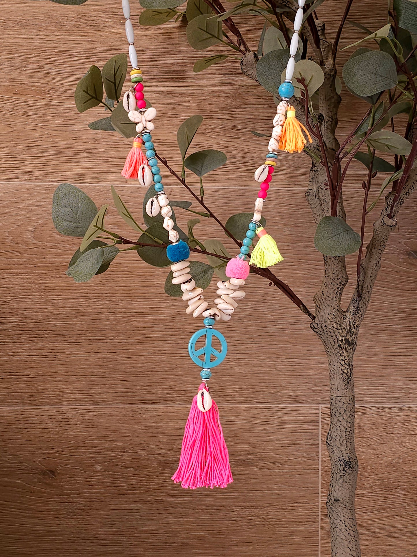 Bohemian Peace Necklace - Vibrant Boho Jewelry