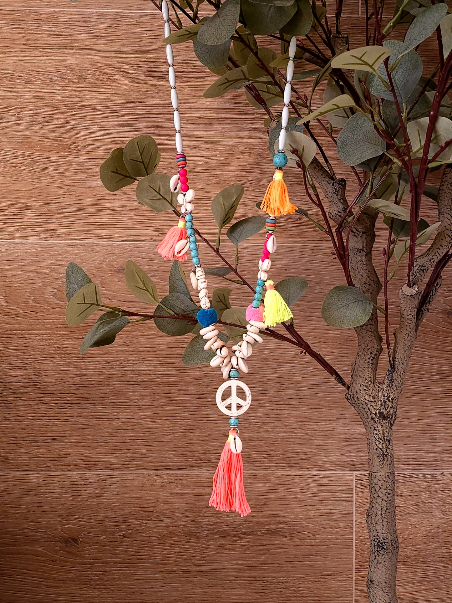 Bohemian Peace Necklace - Vibrant Boho Jewelry