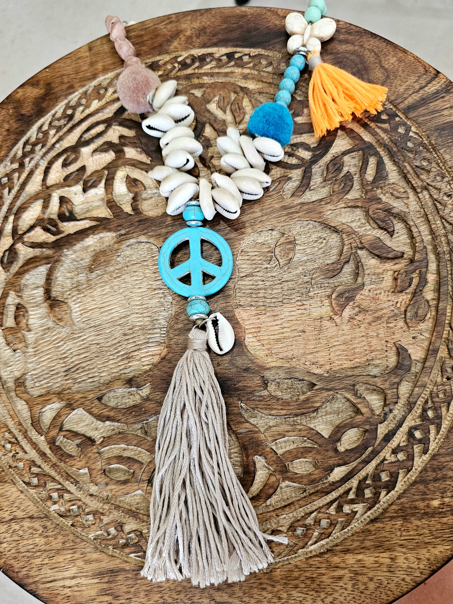 Bohemian Peace Necklace - Vibrant Boho Jewelry
