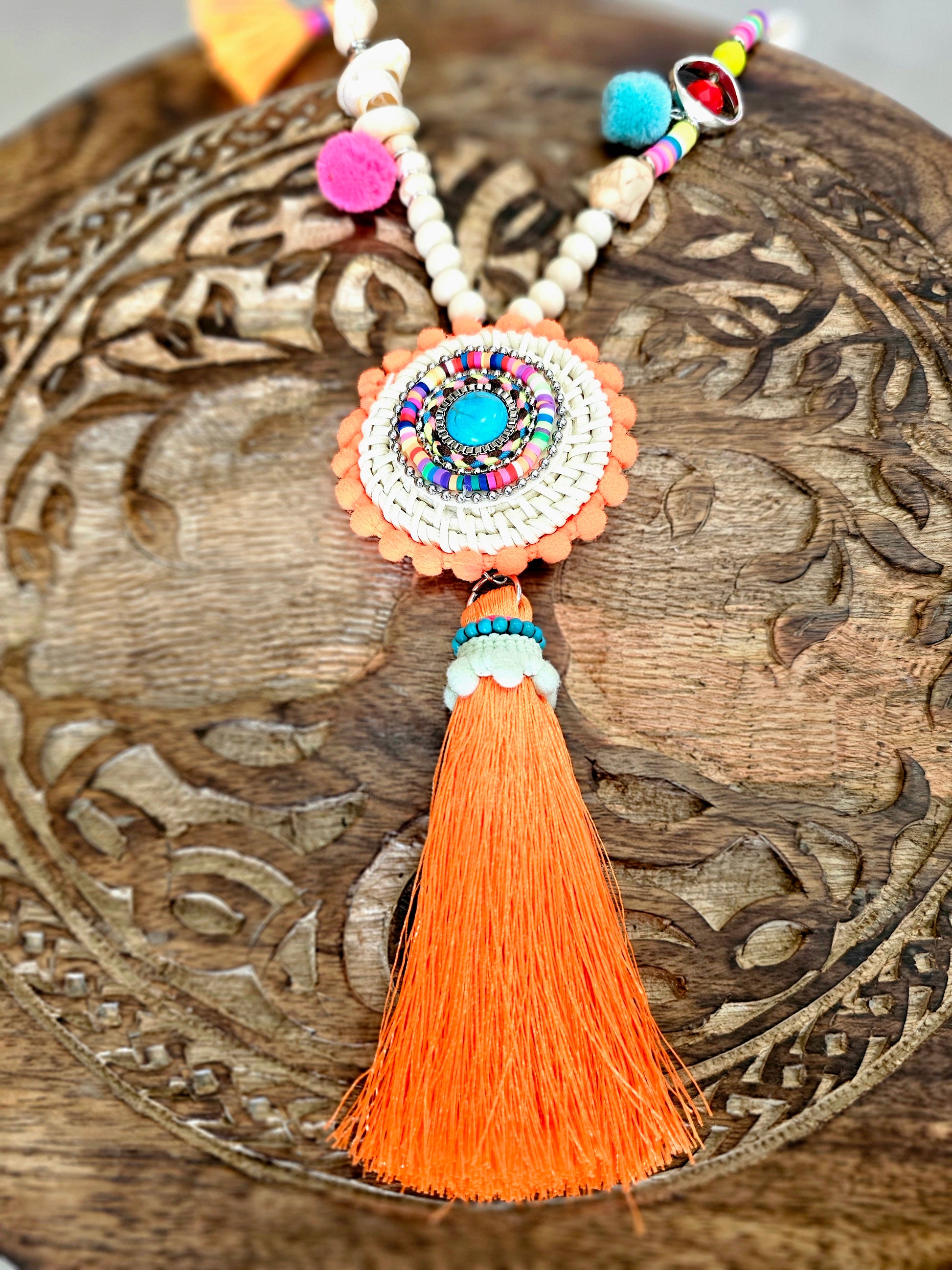 Boho Maxi Free Spirit Necklace with Tassels and Beads