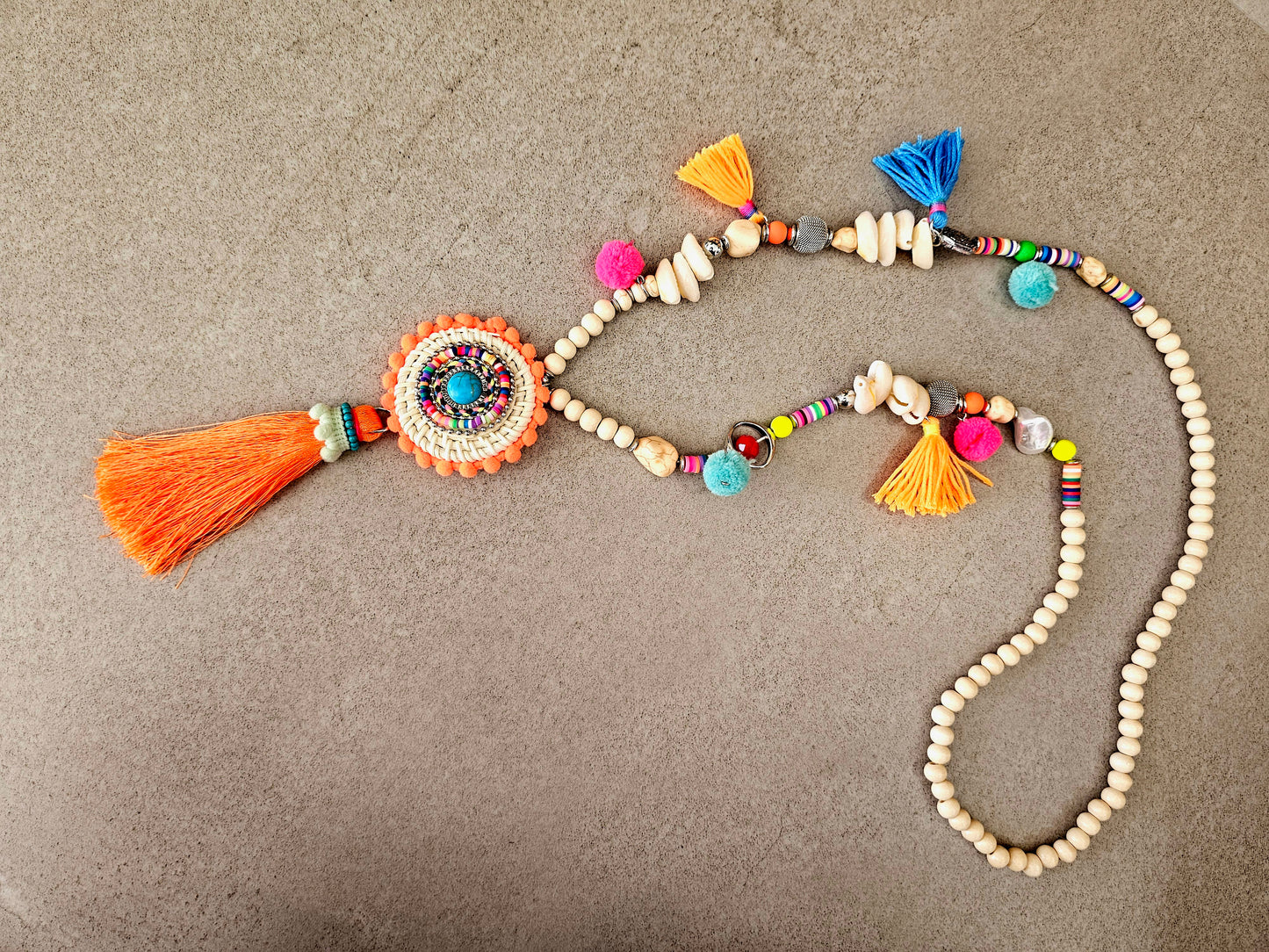 Boho Maxi Free Spirit Necklace with Tassels and Beads