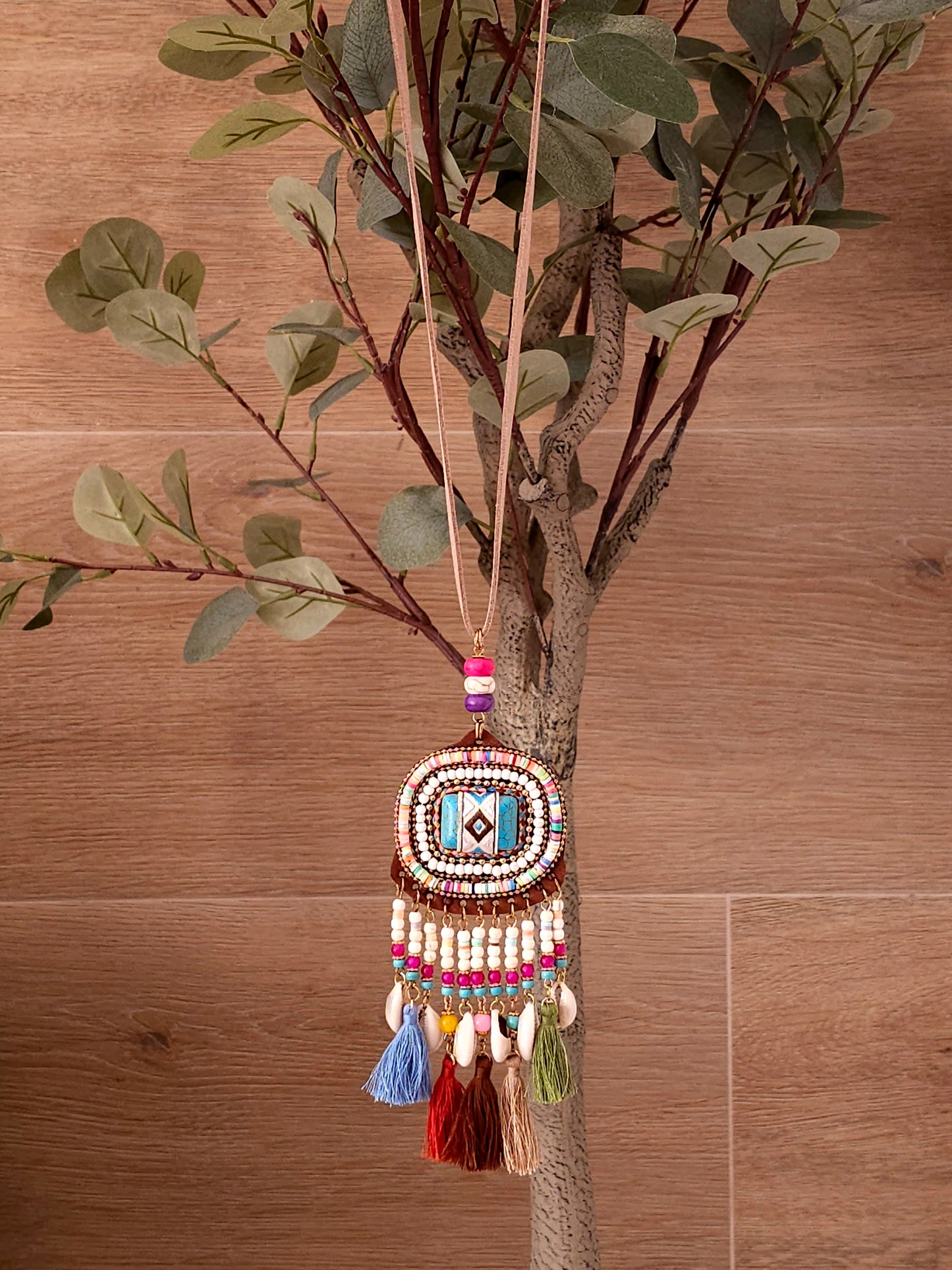 Bohemian Dream Necklace with colorful beads and tassels