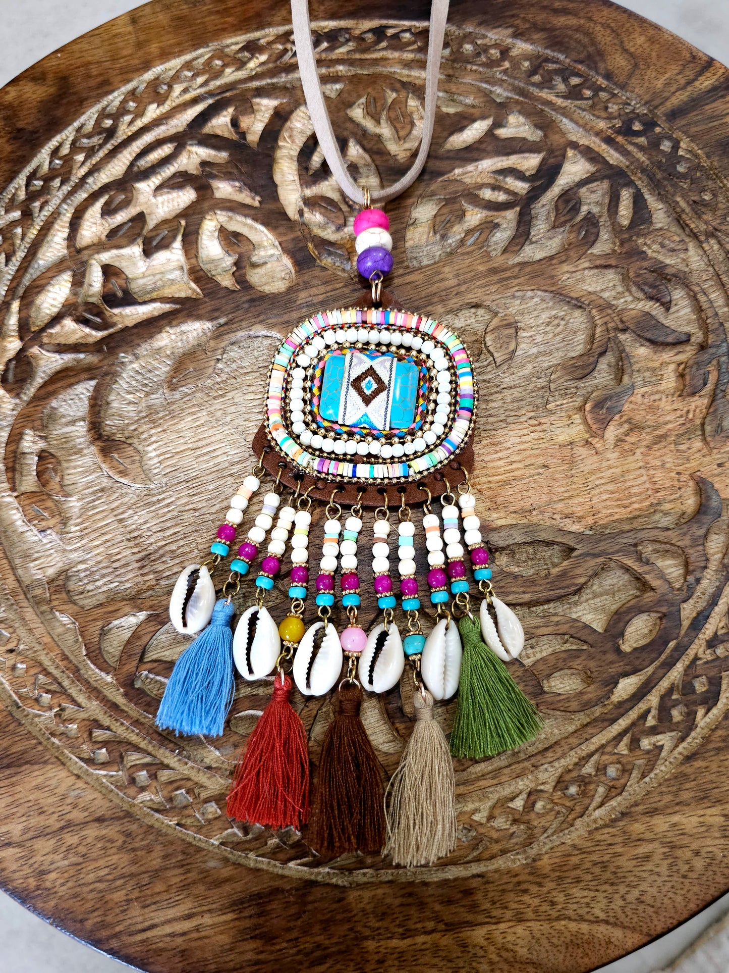 Bohemian Dream Necklace with colorful beads and tassels