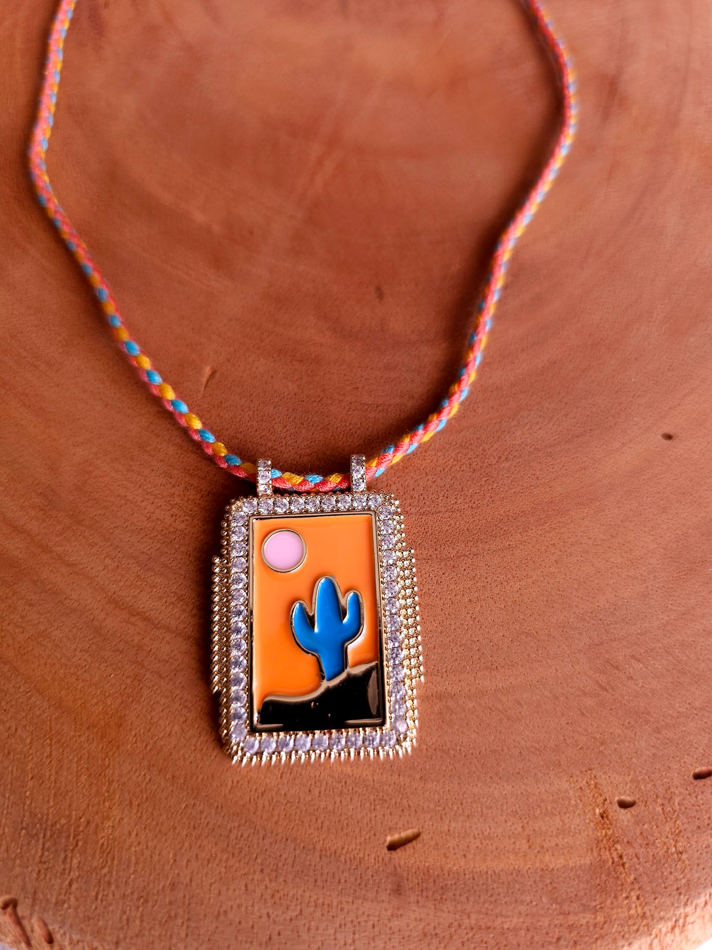 Desert Blossom Necklace with Orange and Yellow Beads