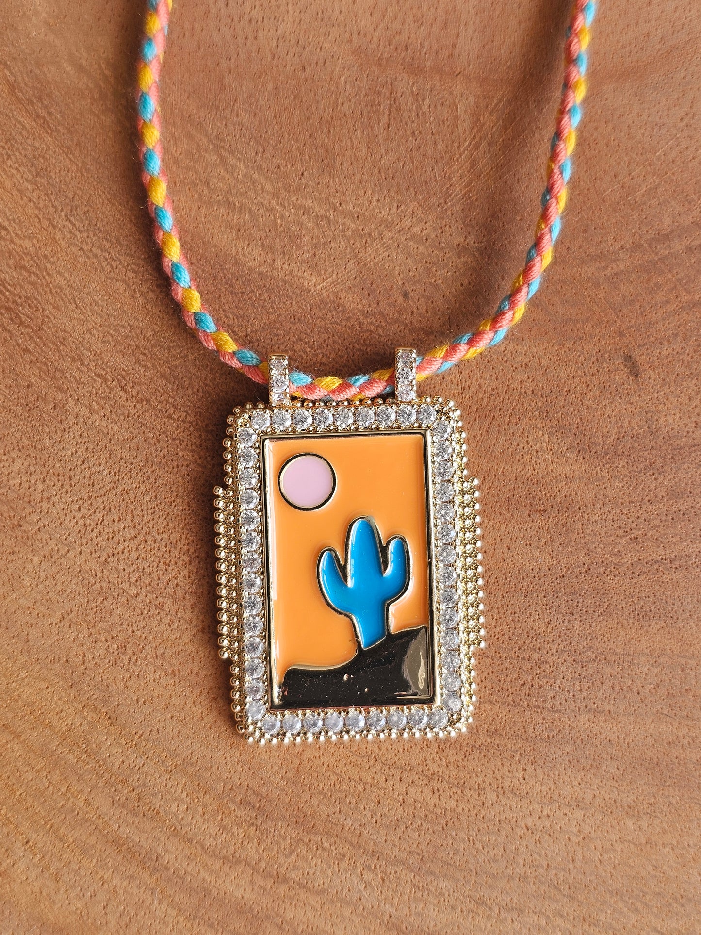 Desert Blossom Necklace with Orange and Yellow Beads