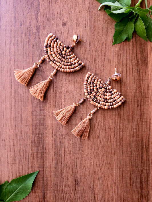 The Boho Dusk Earrings | Colorful Tassel Jewelry