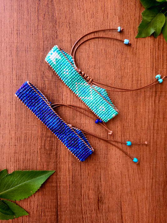 Ocean Breeze Bracelet in Blue and Turquoise Beads