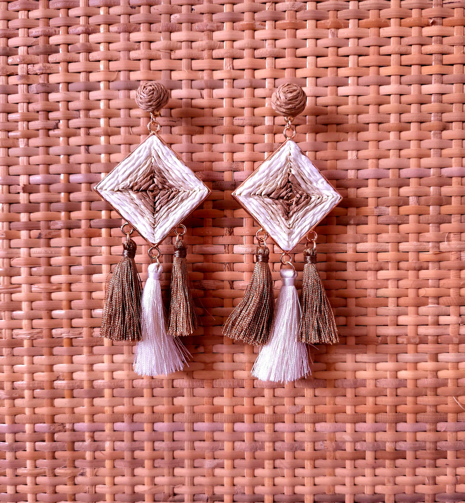 Desert Sand Tassel Earrings with Bohemian Charm and Tassels