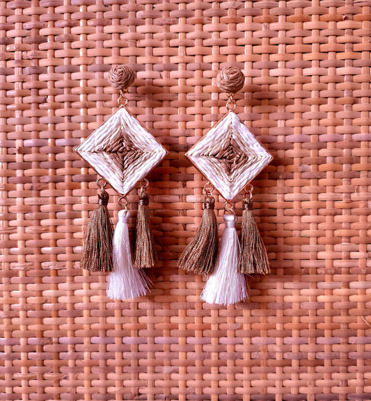 Desert Sand Tassel Earrings with Bohemian Charm and Tassels