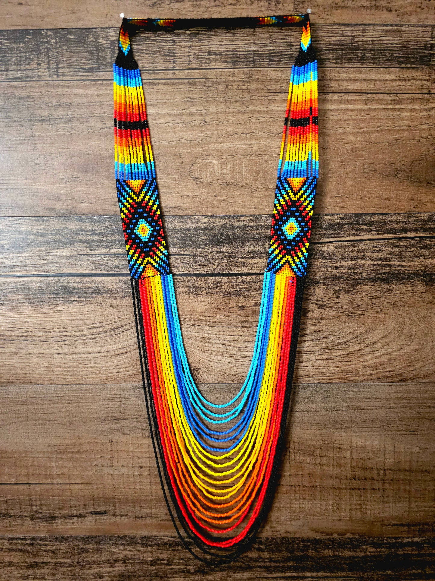 Fire and Sky Set Necklace and Earrings in Bold Colors