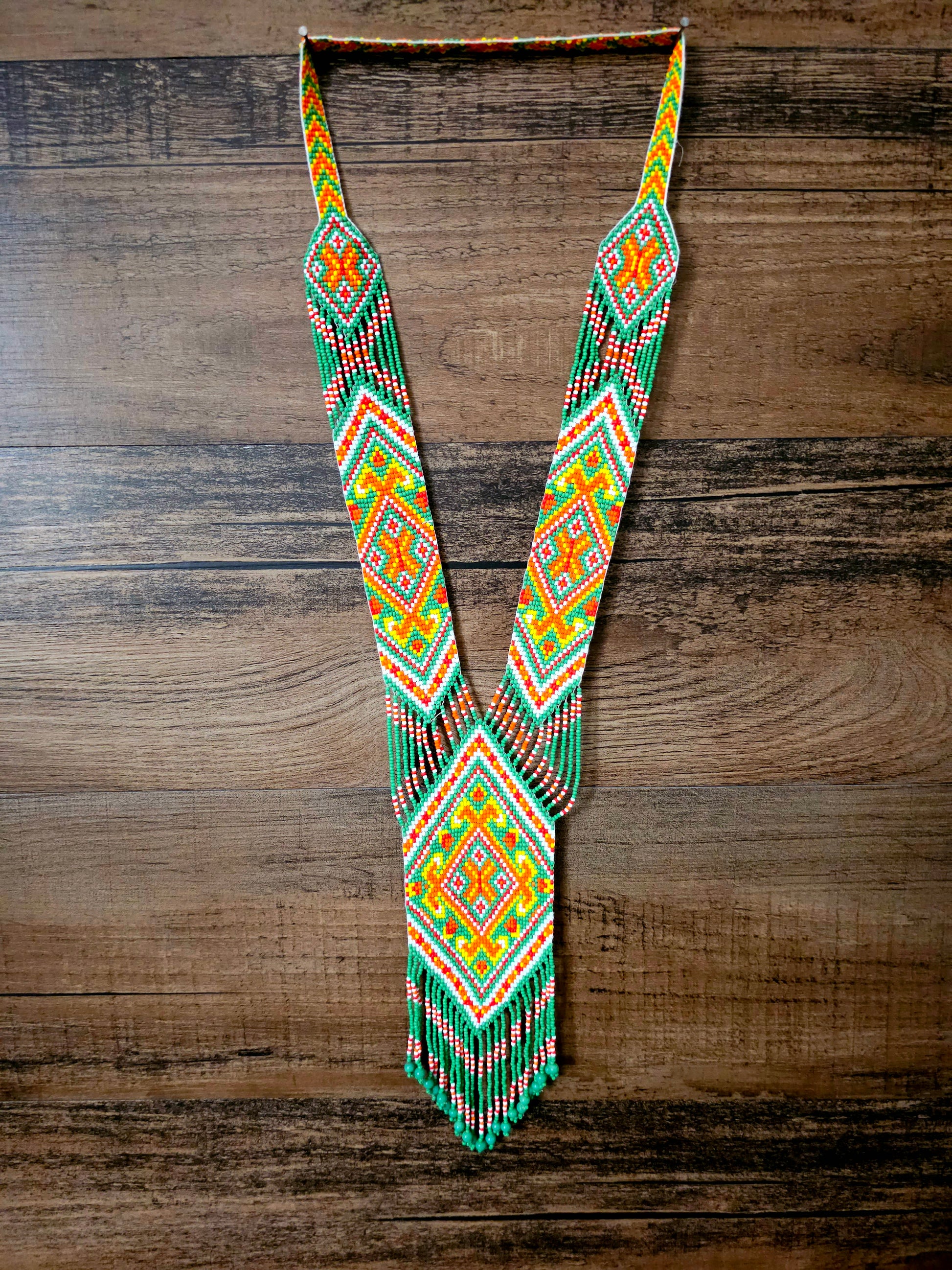 Tropical Garden Set with Beaded Necklace and Earrings