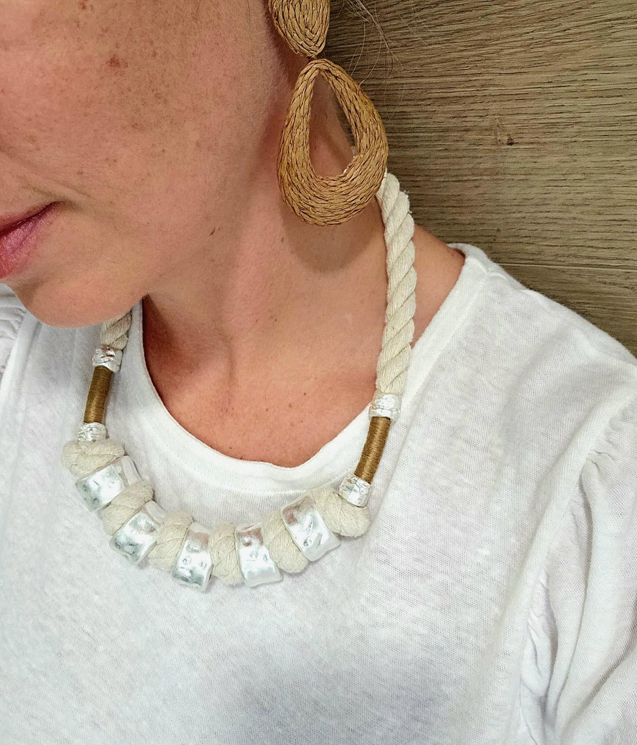 Rustic Teardrop Earrings Handcrafted from Natural Materials