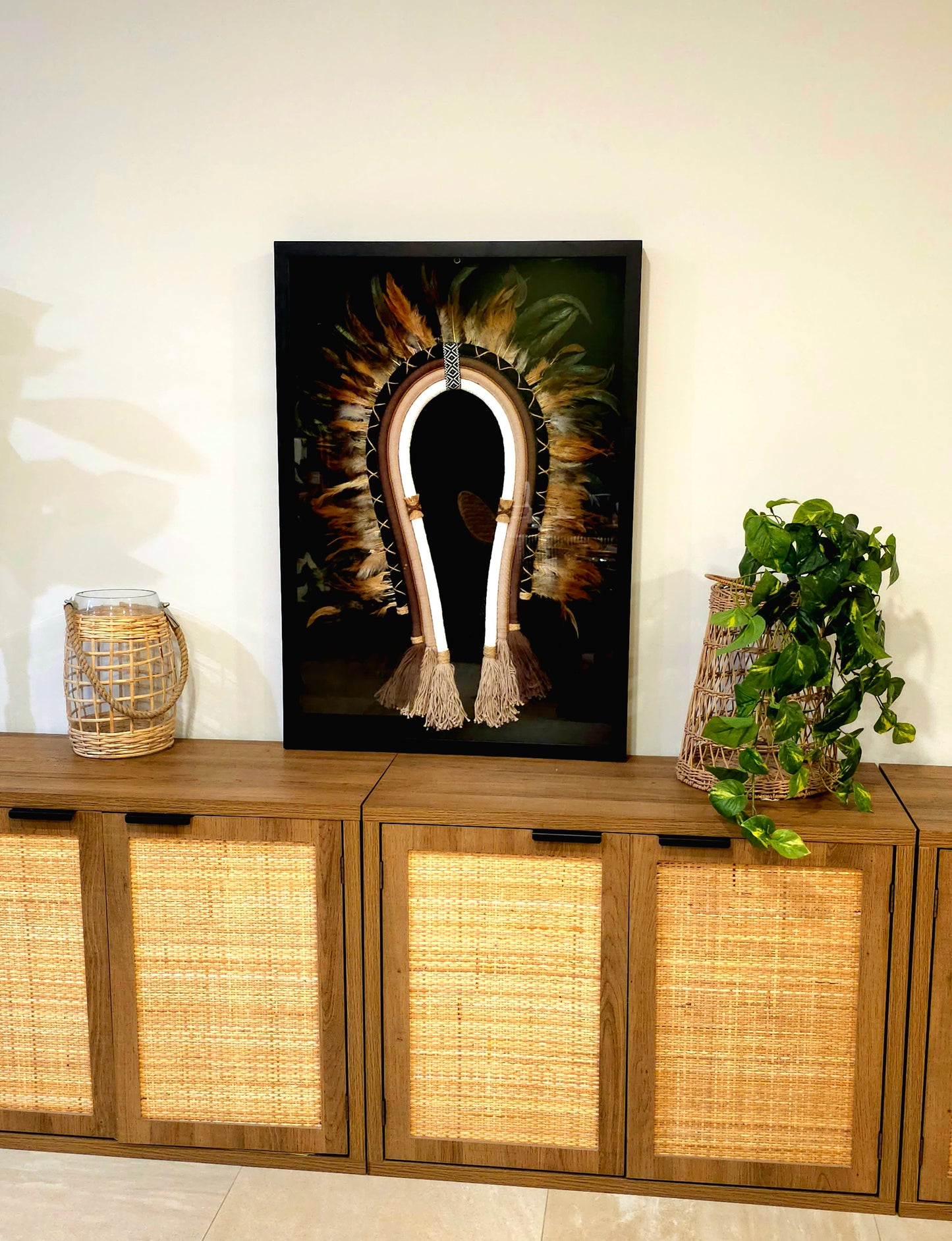Textile Headdress "Cocar" Wall Art - size M