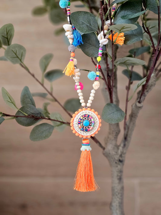 Boho Maxi Free Spirit Necklace with Tassels and Beads