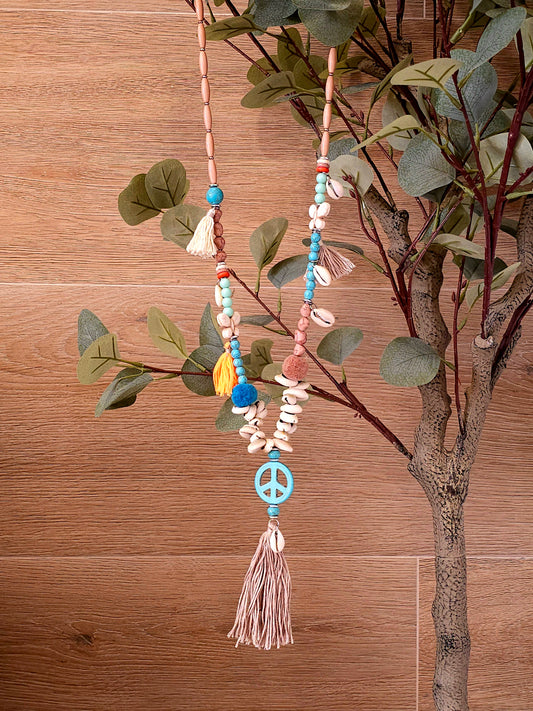 Bohemian Peace Necklace - Vibrant Boho Jewelry