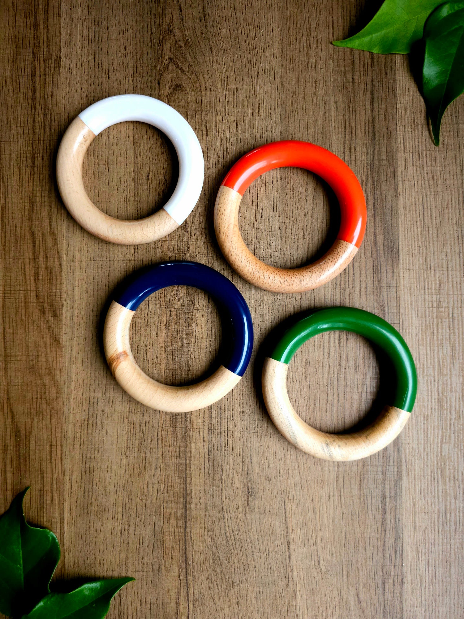 Eclipse Bangles - Colorful Wooden Bracelets