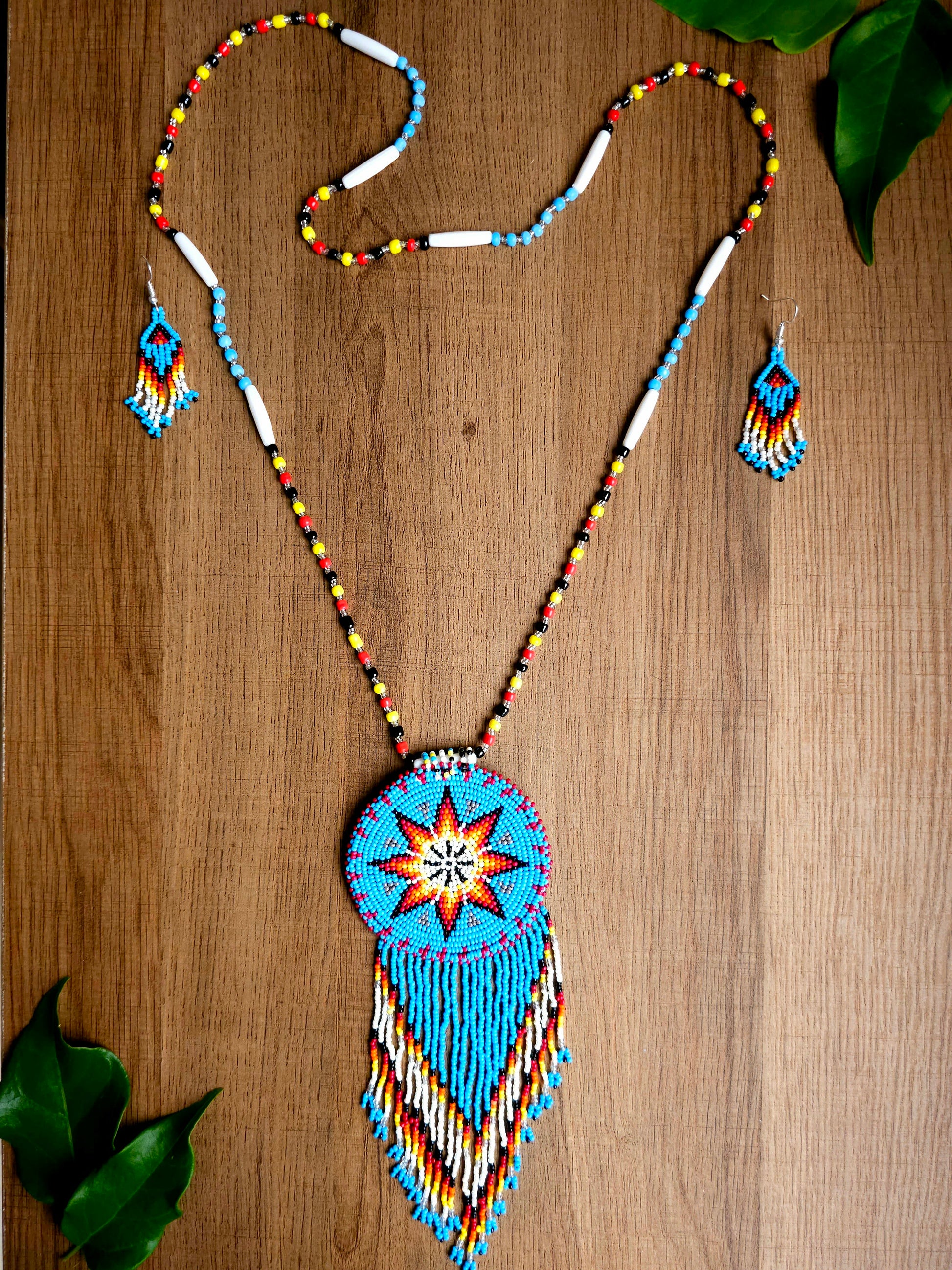 Celestial Dream Beaded Necklace and Earrings Set