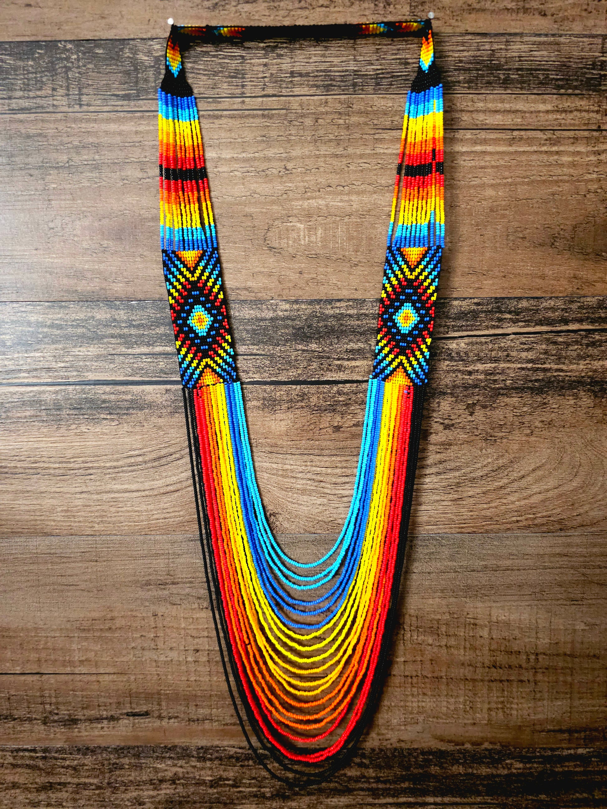 Fire and Sky Set Necklace and Earrings in Bold Colors
