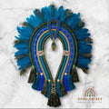 Peacock Spirit © Textile Cocar Wall Art - Size M