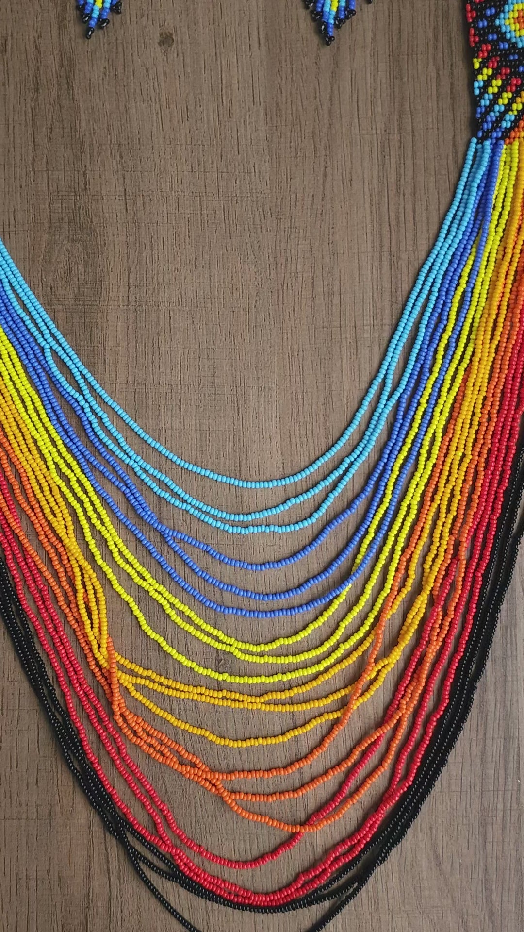 Fire and Sky Set Necklace and Earrings in Bold Colors